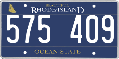 RI license plate 575409