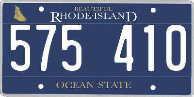 RI license plate 575410