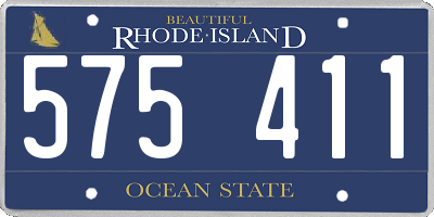 RI license plate 575411