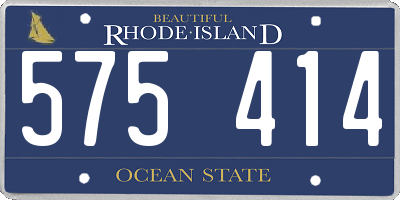 RI license plate 575414