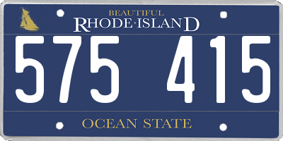 RI license plate 575415