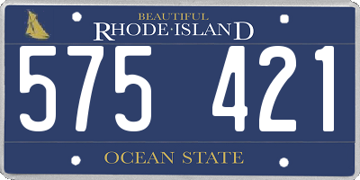 RI license plate 575421