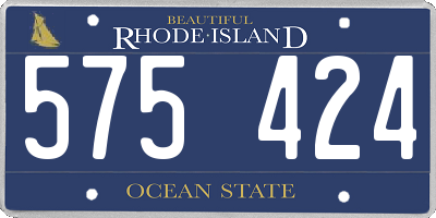 RI license plate 575424