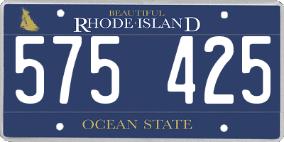 RI license plate 575425