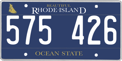 RI license plate 575426