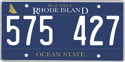 RI license plate 575427