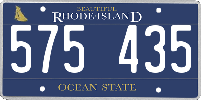 RI license plate 575435