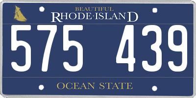 RI license plate 575439