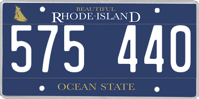 RI license plate 575440