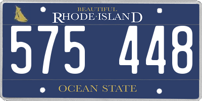 RI license plate 575448