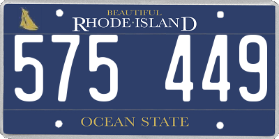 RI license plate 575449