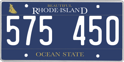 RI license plate 575450