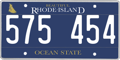 RI license plate 575454
