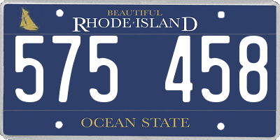 RI license plate 575458