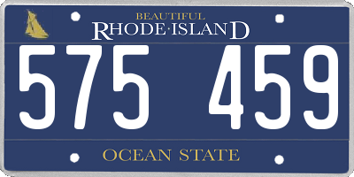 RI license plate 575459