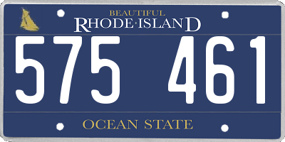 RI license plate 575461