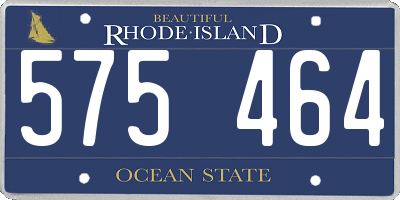 RI license plate 575464