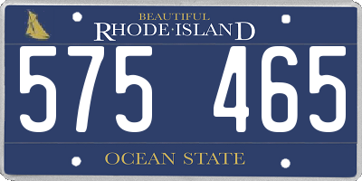 RI license plate 575465