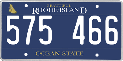 RI license plate 575466