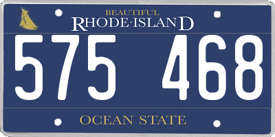 RI license plate 575468