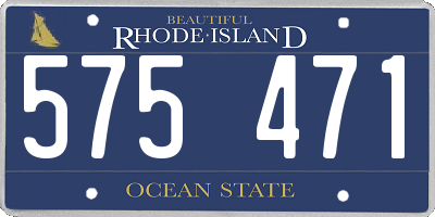RI license plate 575471