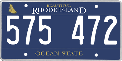 RI license plate 575472