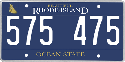RI license plate 575475