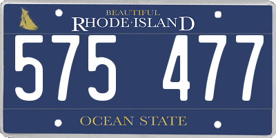 RI license plate 575477