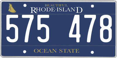 RI license plate 575478
