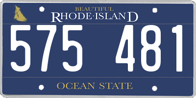 RI license plate 575481