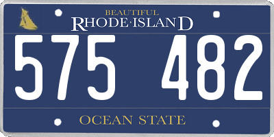 RI license plate 575482