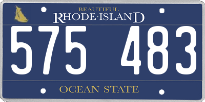 RI license plate 575483