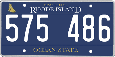RI license plate 575486