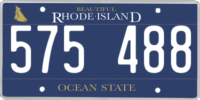RI license plate 575488