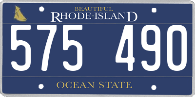 RI license plate 575490