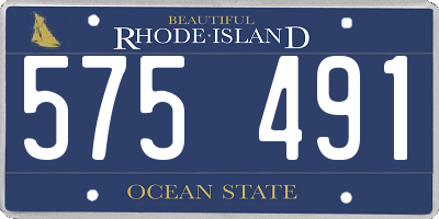 RI license plate 575491