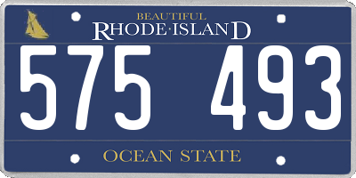 RI license plate 575493