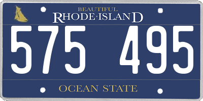 RI license plate 575495