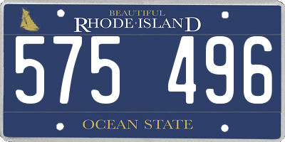 RI license plate 575496