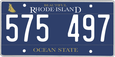 RI license plate 575497