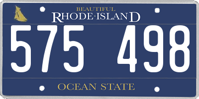 RI license plate 575498