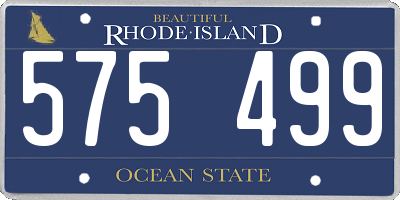 RI license plate 575499