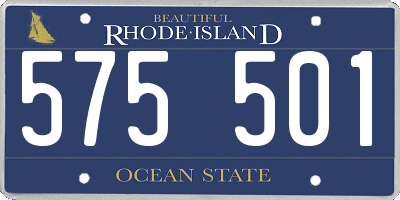 RI license plate 575501