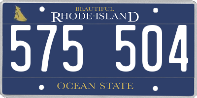 RI license plate 575504