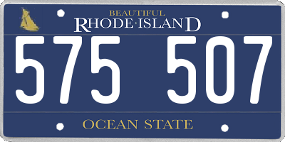 RI license plate 575507