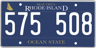 RI license plate 575508