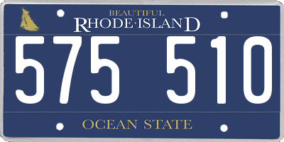 RI license plate 575510