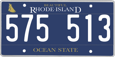RI license plate 575513