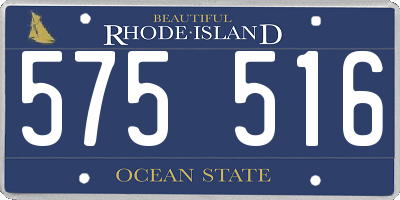 RI license plate 575516
