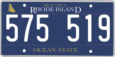 RI license plate 575519